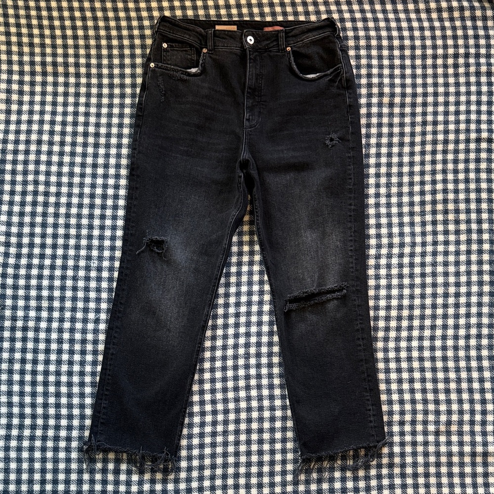 Pilcro Dark Wash Straight Leg Jeans